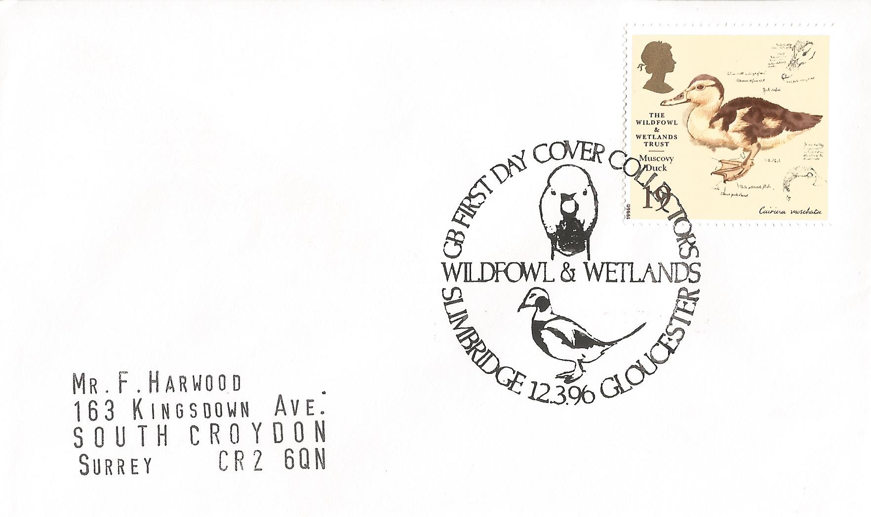 GB First Day Cover Collectors Wildfowl & Wetlands Slimbridge Gloucester_9944
