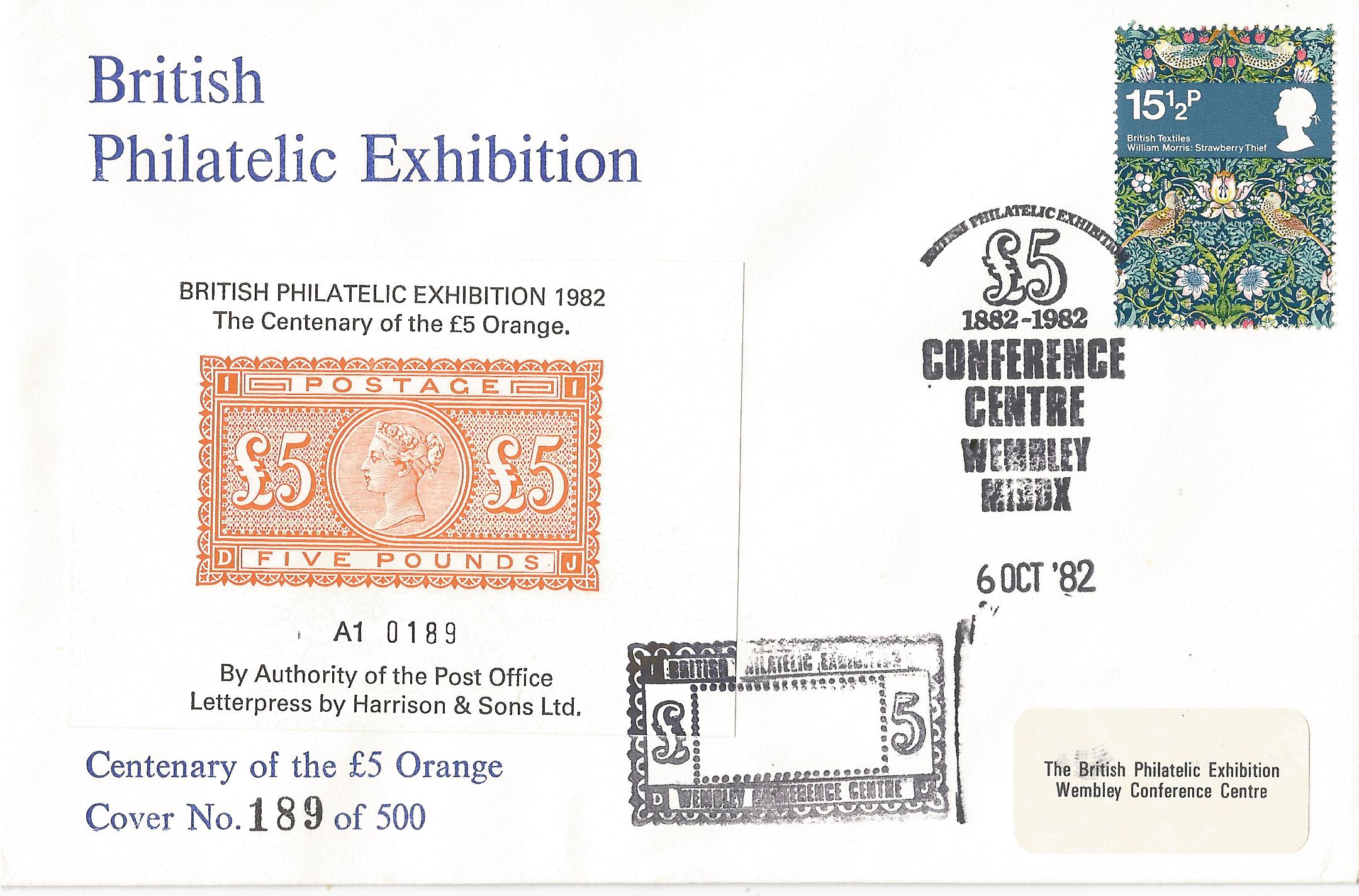 British Philatelic Exhibition £5 1882-1982 Conference Centre Wembley Middx_5423