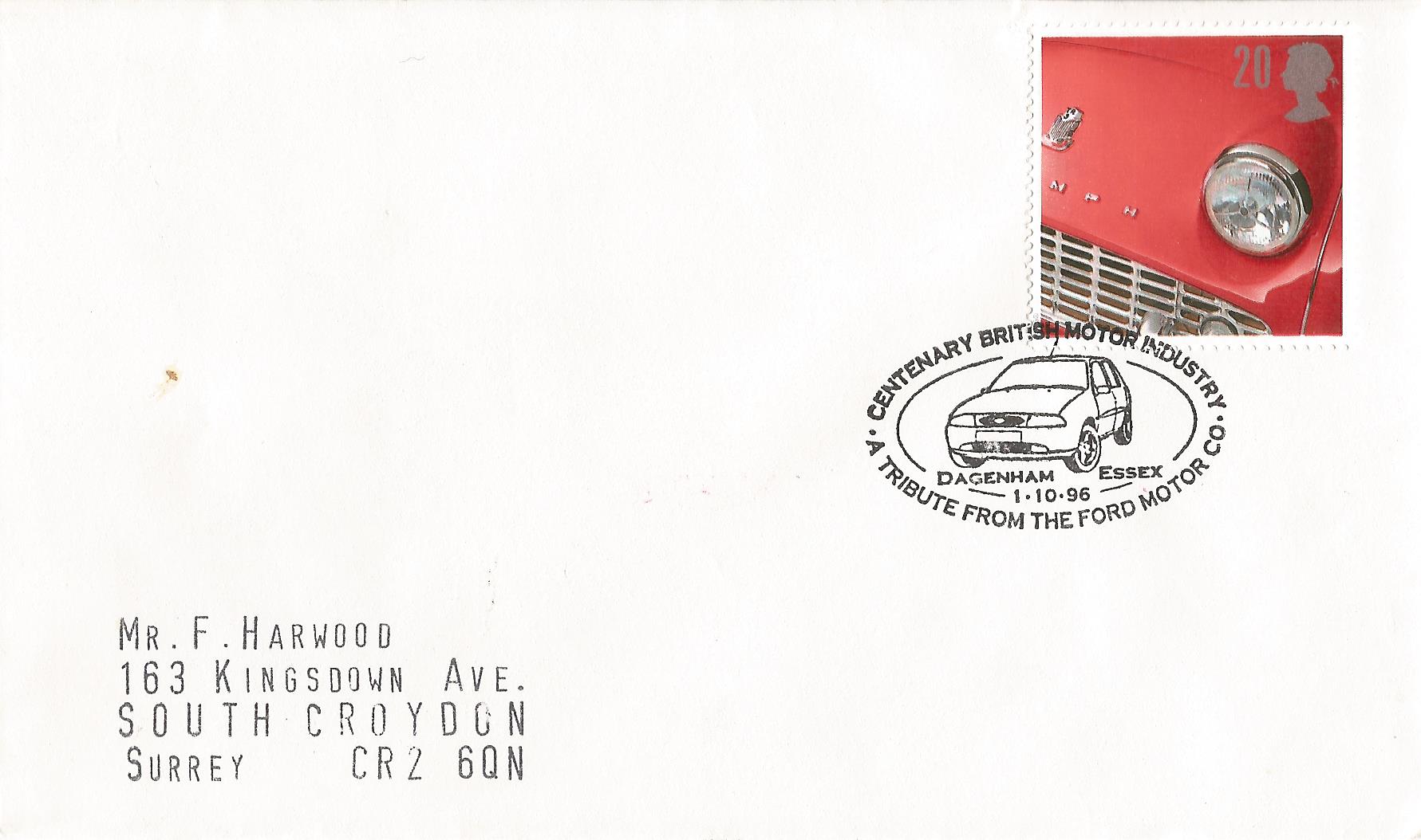 Centenary of the British Motor Industry A Tribute from The Ford Motor Co Dagenham Essex_10324