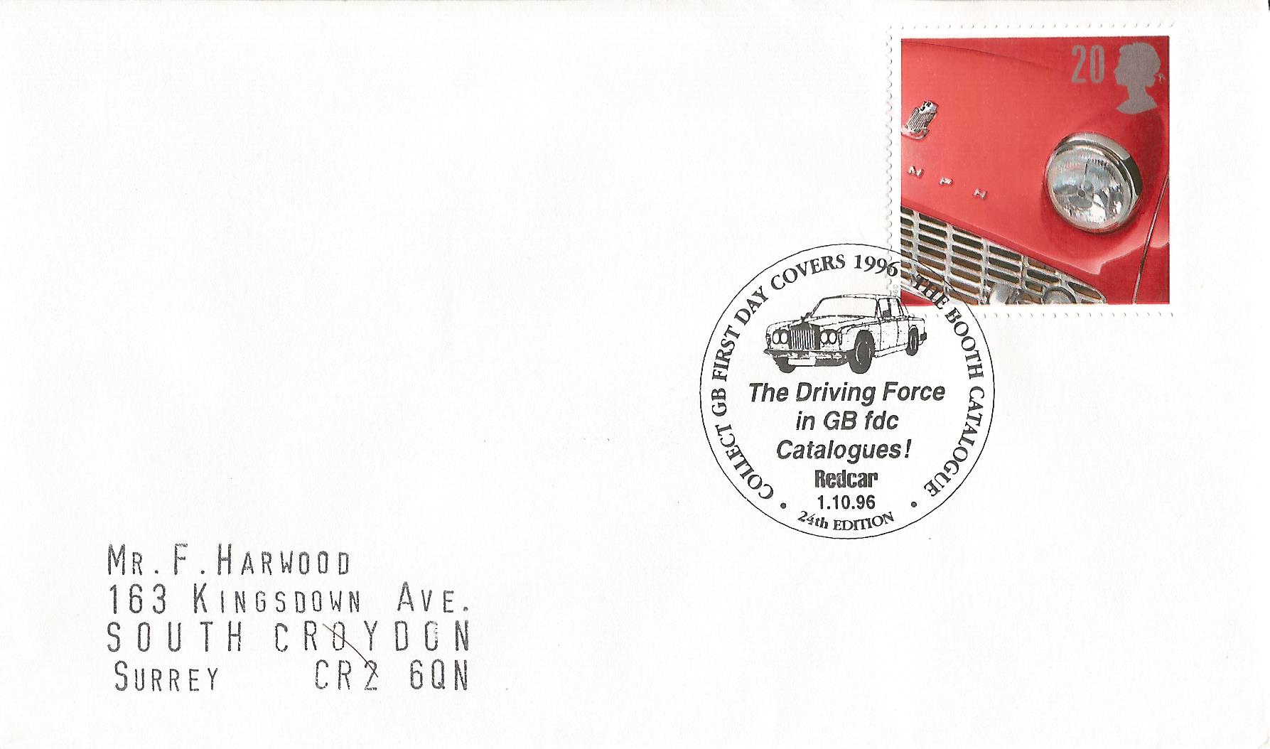 Collect GB First Day Covers 1996 The Booth Catalogue 24th Edition The Driving Force in GB fdc Catalogues Redcar_10339