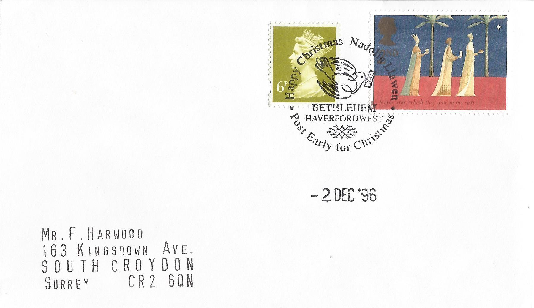 Happy Christmas Nadolig Llawen Post Early for Christmas Bethlehem Haverfordwest_10386