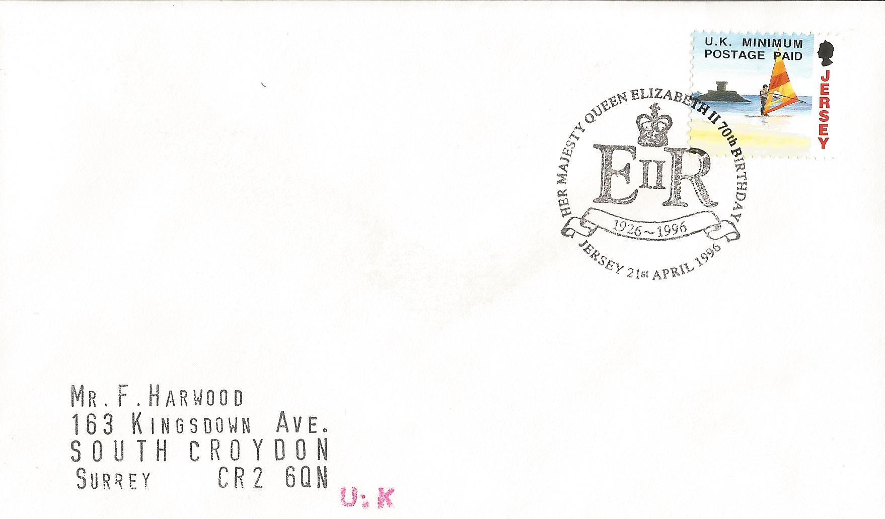 Her Majesty Queen Elizabeth II 70th Birthday EIIR 1926 1996 Jersey_J236