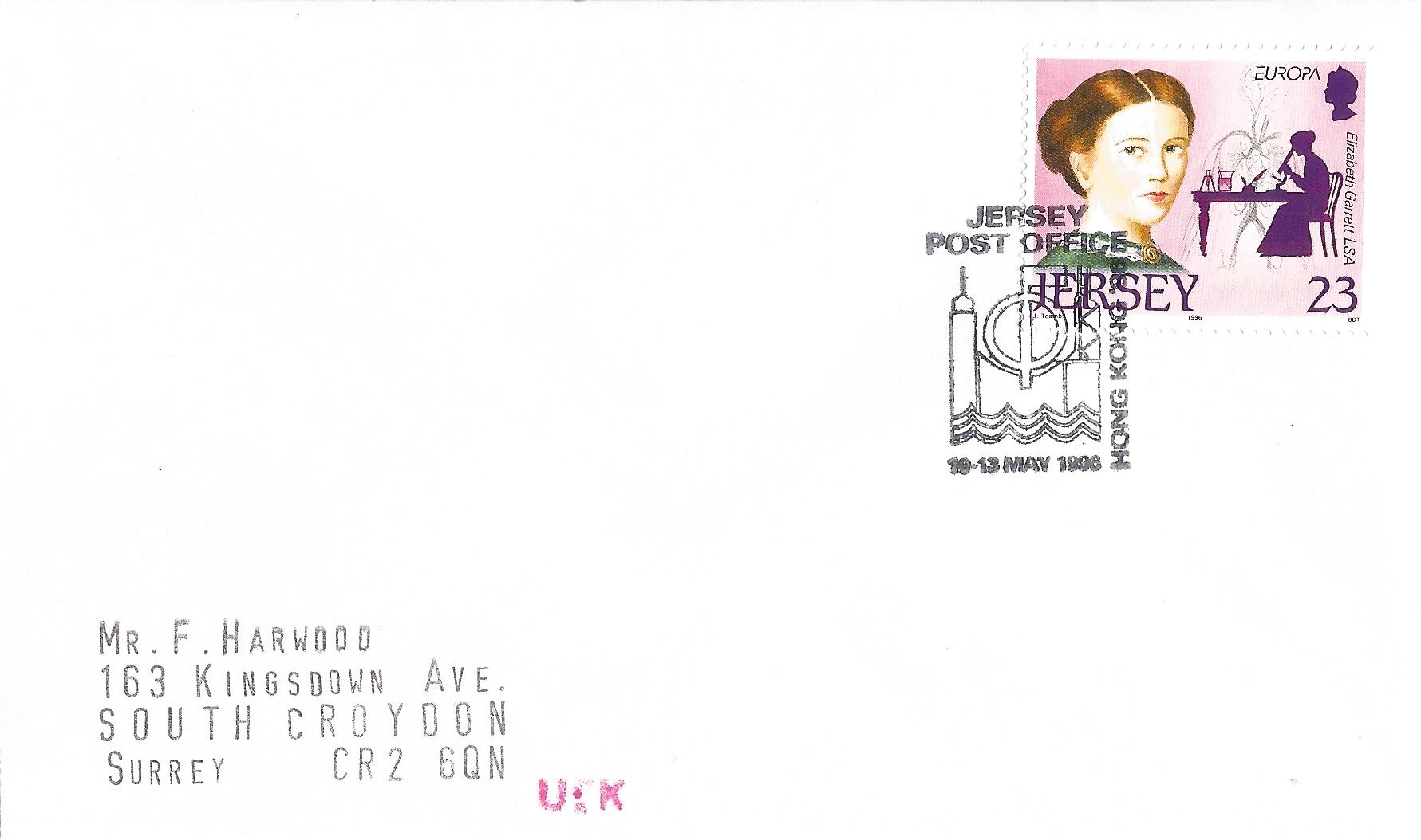 Hong Kong 96 19-13 May 1996 Jersey Post Office_J241