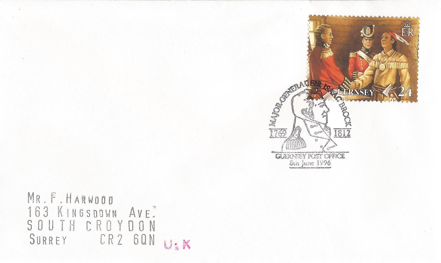 Major General Sir Isaac Brock 1769 1812 Guernsey Post Office_G124
