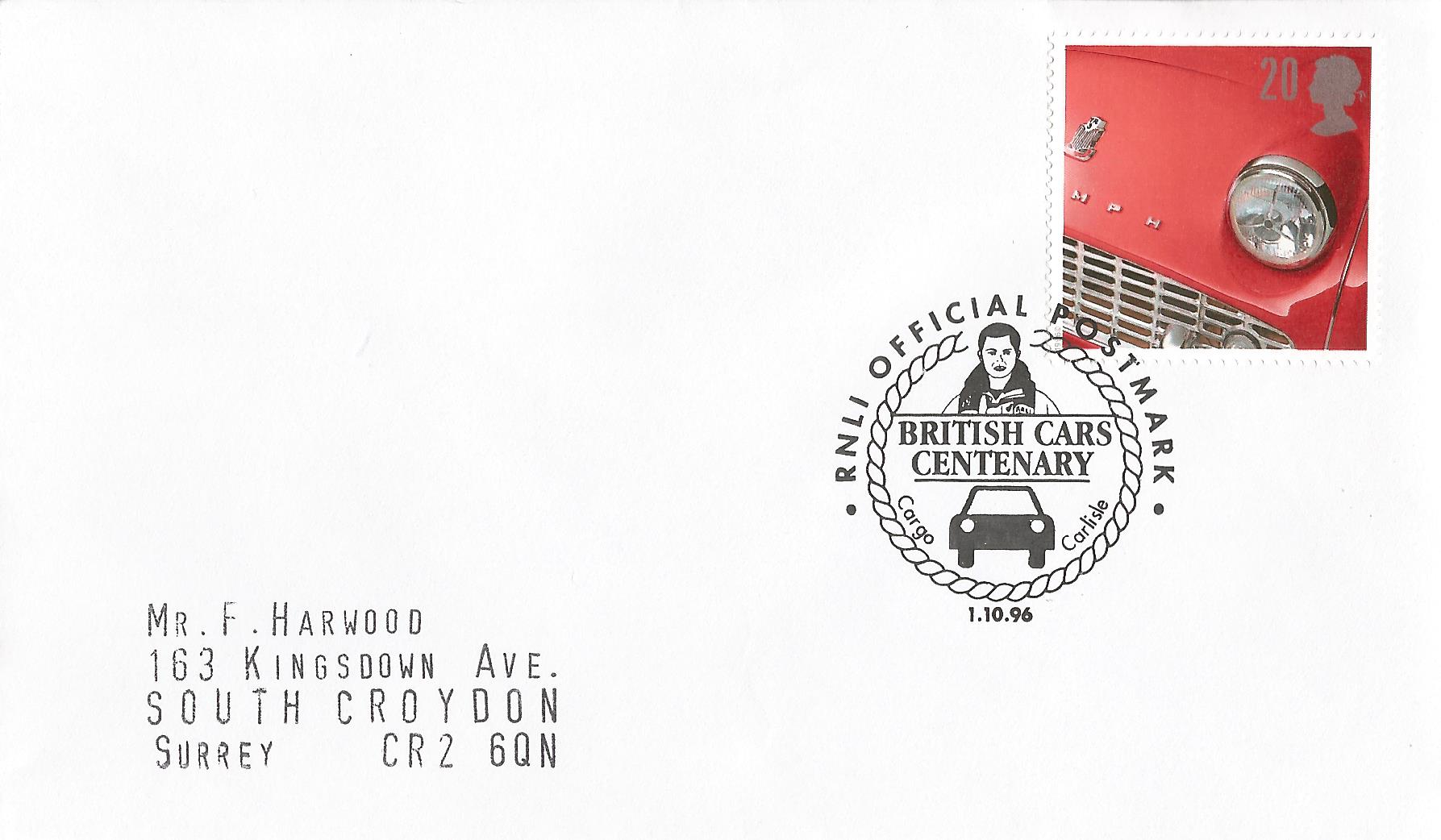 RNLI Official Postmark British Cars Centenary Cargo Carlisle_10320