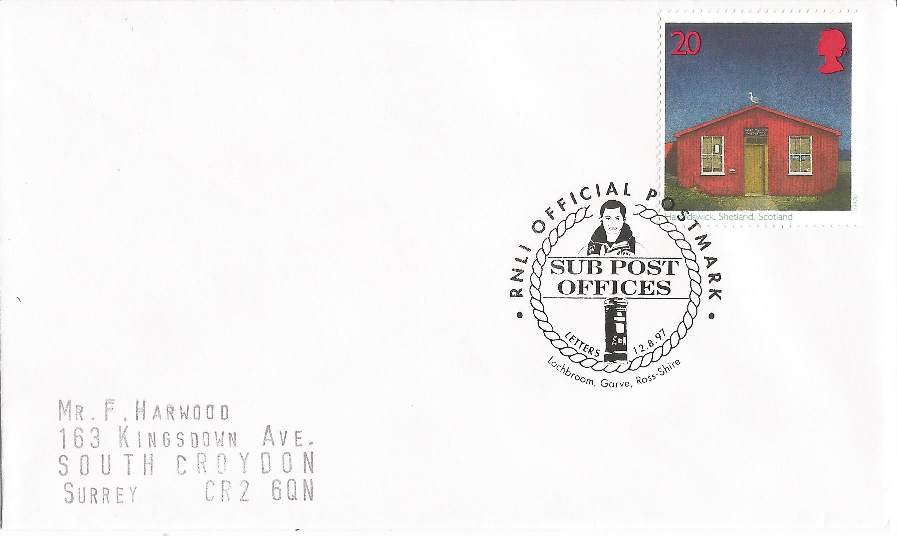 RNLI Official Postmark Sub Post Offices Lochbroom Garve Ross-Shire_10703