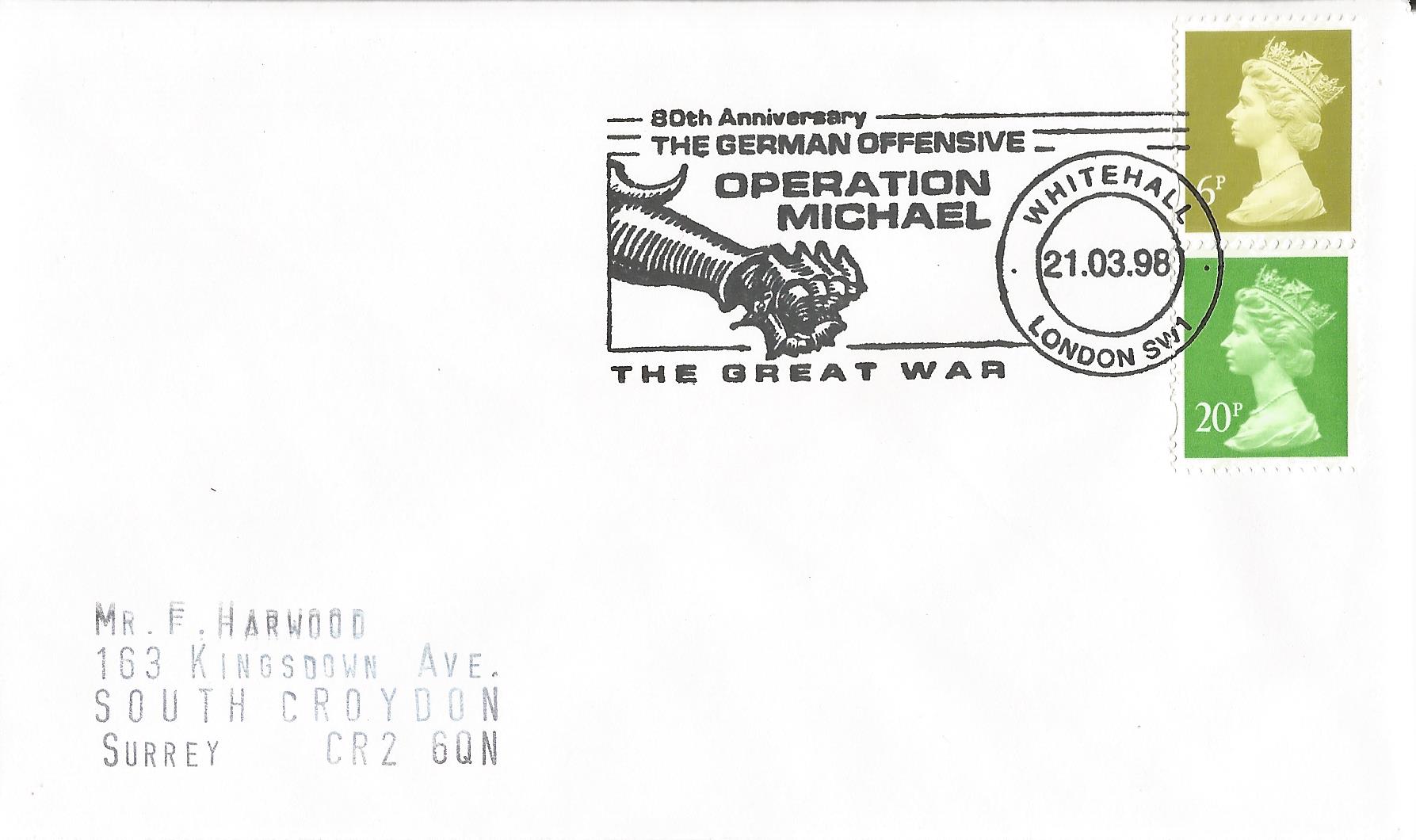 80th Anniversary The Great War The German Offensive Operation Michael  Whitehall London SW1_11055