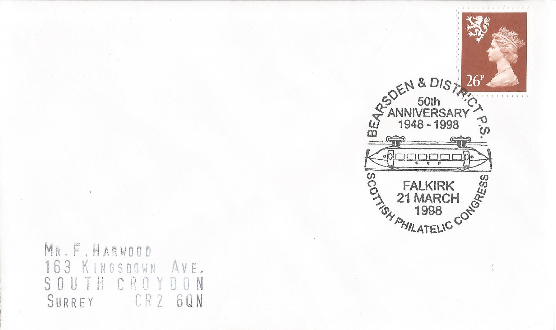 Bearsden & District PS 50th Anniversary 1948 - 1998 Scottish Philatelic Congress Falkirk_11056