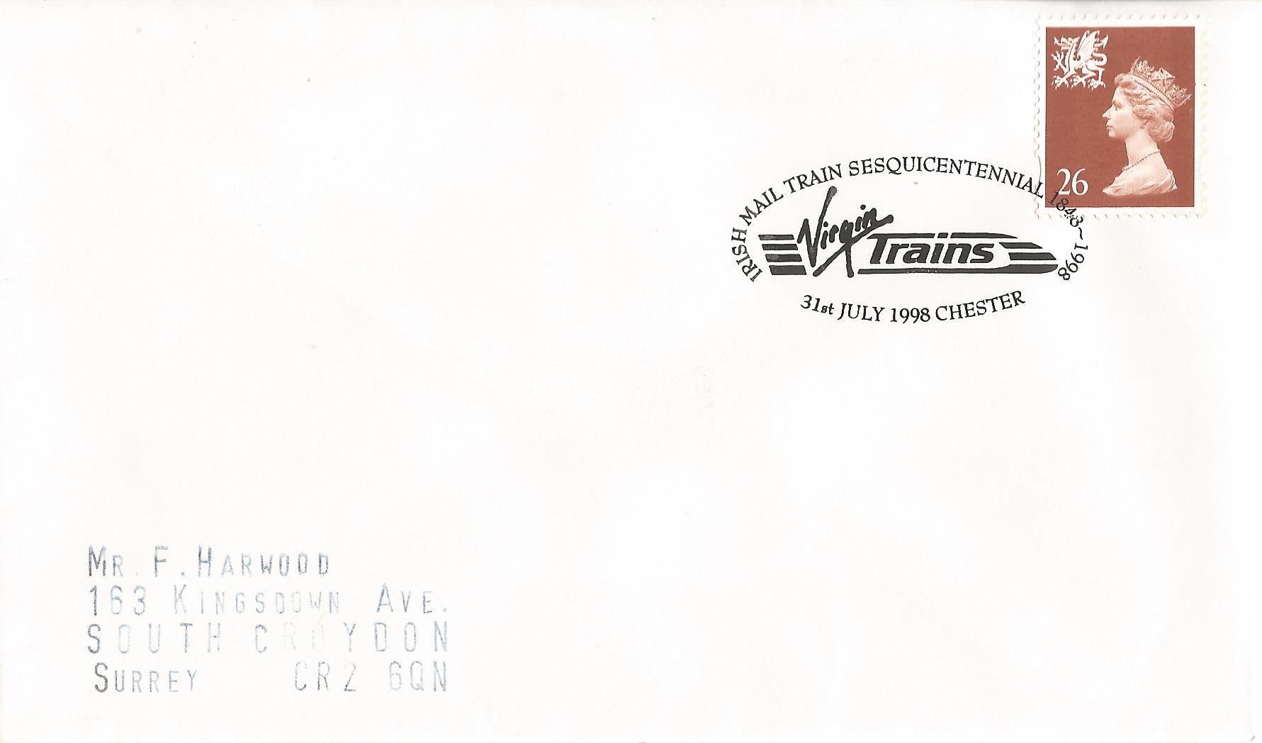 Irish Mail Train Sesquicentennial 1848-1998 Virgin Trains Chester_11314