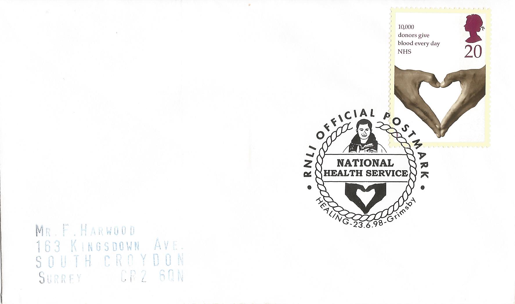 RNLI Official Postmark National Health Service Healing Grimsby_11220