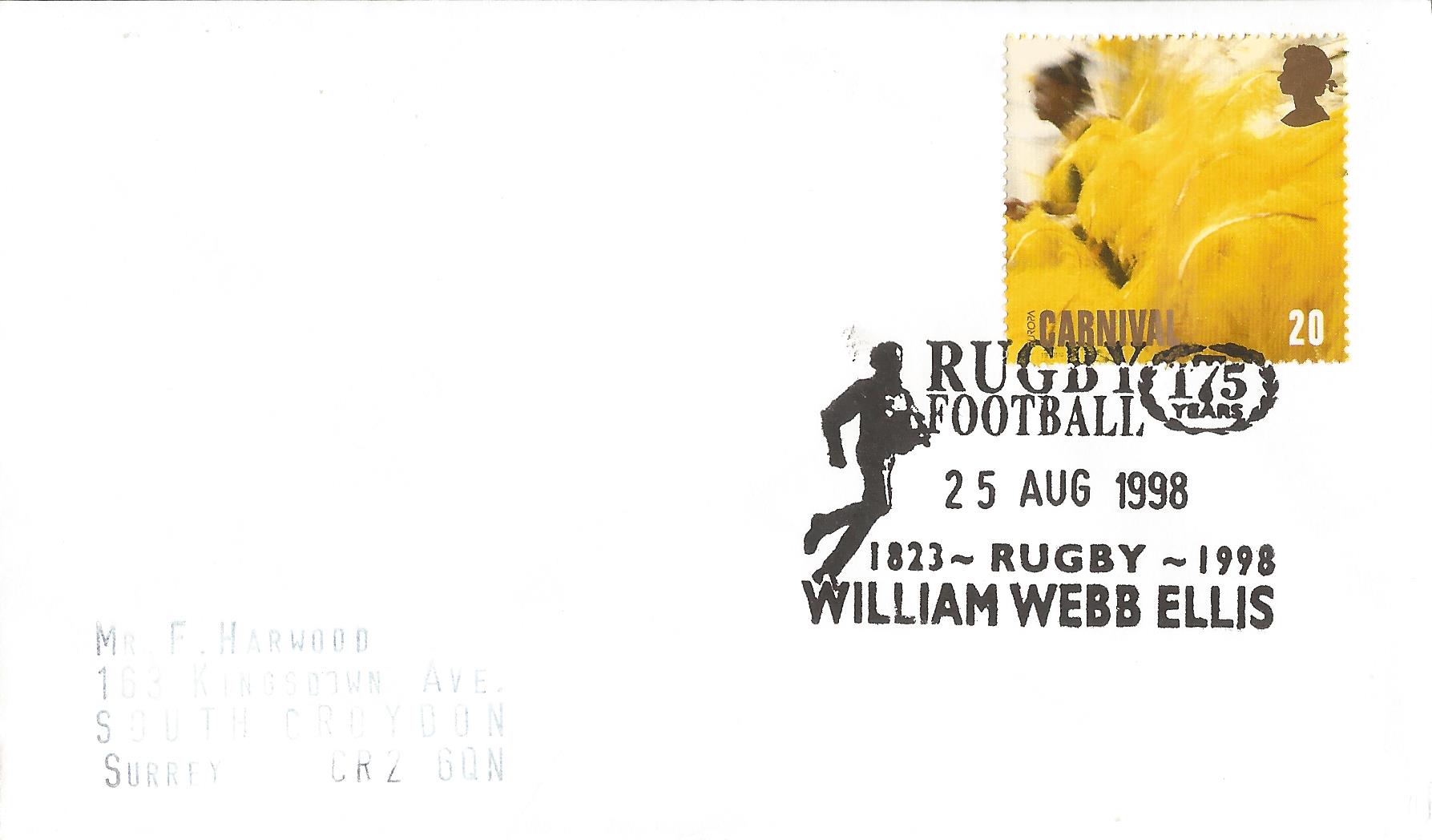 Rugby Football 175 years 1823 1998 William Webb Ellis Rugby_11363