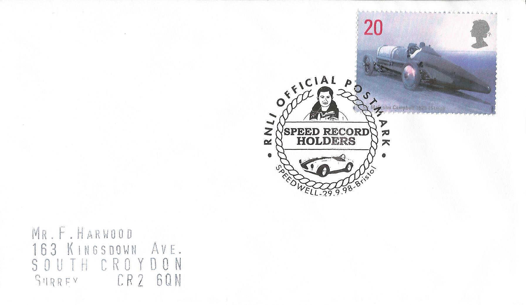Speed Record Holders RNLI Official Postmark Speedwell Bristol_11426