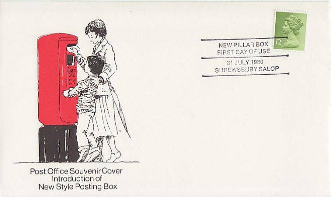 New Pillar Box First day of Use Shrewsbury Salop_4344