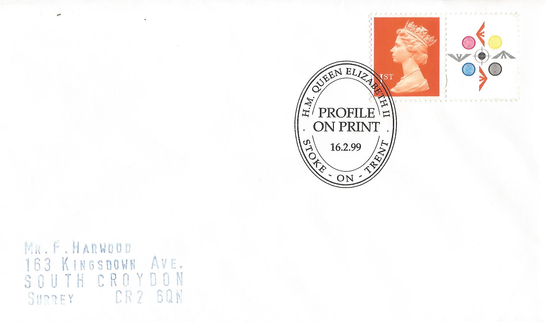 HM Queen Elizabeth II Profile on Print Stoke on Trent_11632
