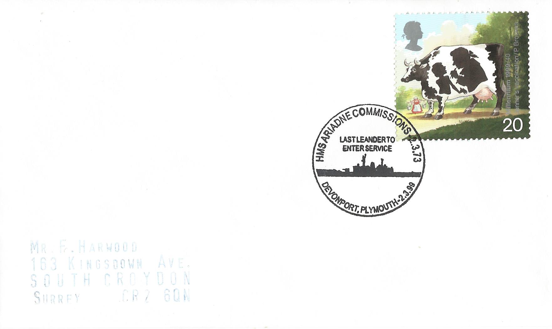 HMS Ariadne Commissions 2.3.73 Last leander to enter  Service Devonport Plymouth_11660