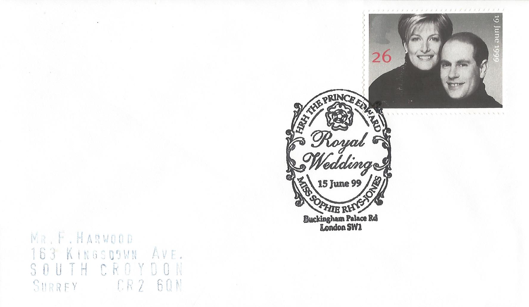 HRH Prince Edward Miss Sophie Rhys- Jones Royal Wedding Buckingham Palace Rd London SW2_11900