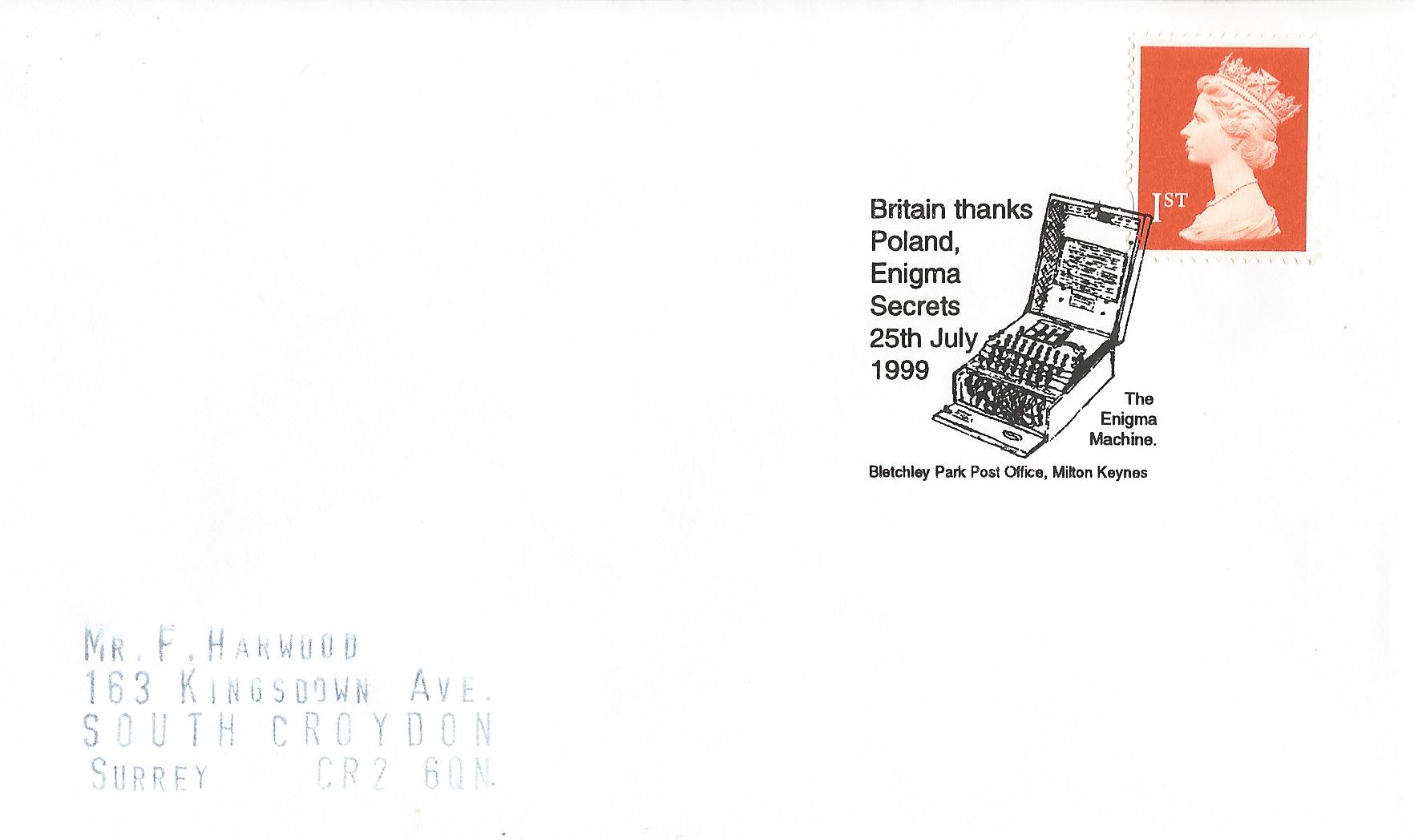 Britain Thanks Poland Enigma Secrets The Enigma Machine, Bletchley Park Post Office Milton Keynes_11975