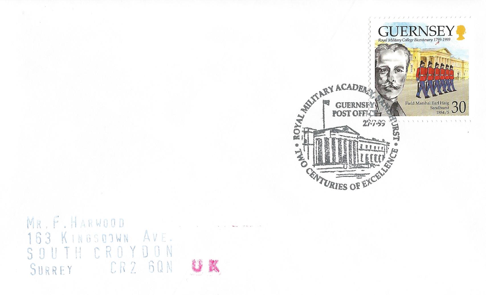 Royal Military Academy Sandhurst Two Centuries of Excellence Guernsey Post Office_G158