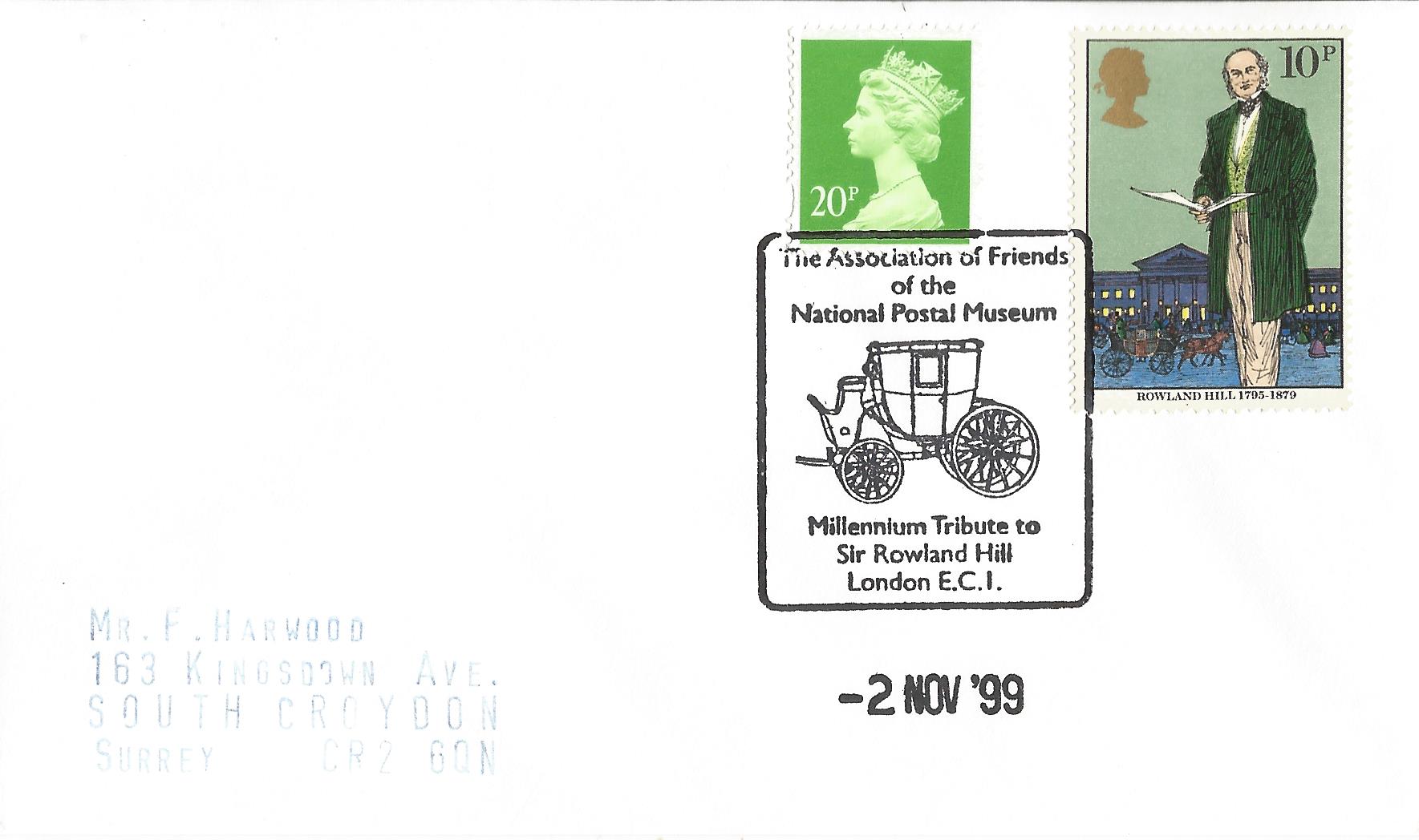 The Association of Friends of the National Postal Museum Millennium Tribute to Sir Rowland Hill London EC1_12222
