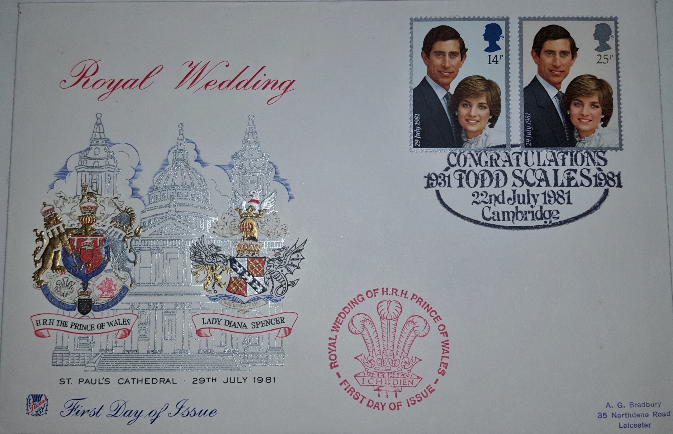 Congratulations Todd Scales 1931 - 1981 Cambridge_4847