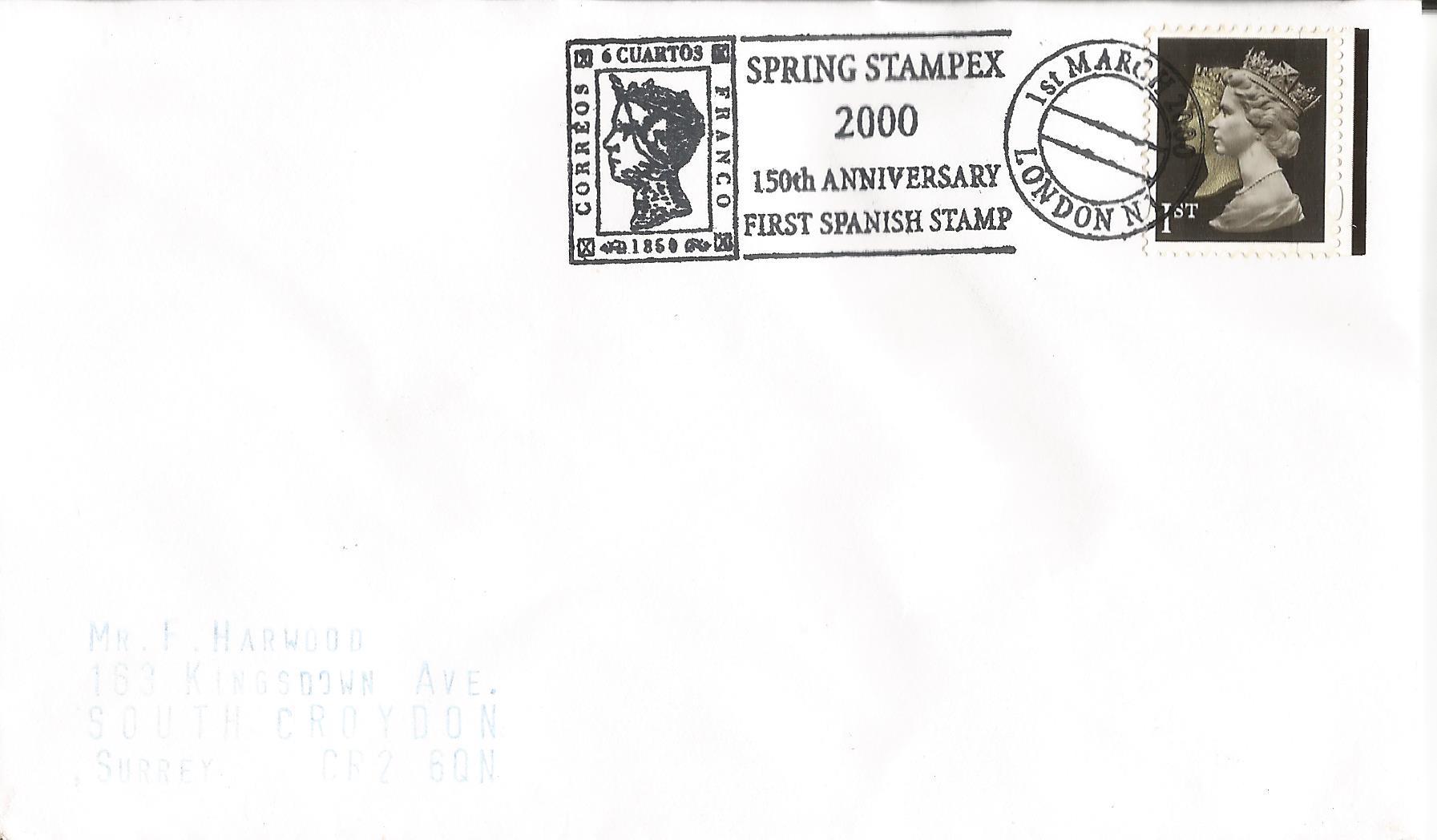 Spring Stampex 2000 150th Anniversary First Spanish Stamp London N1_12437