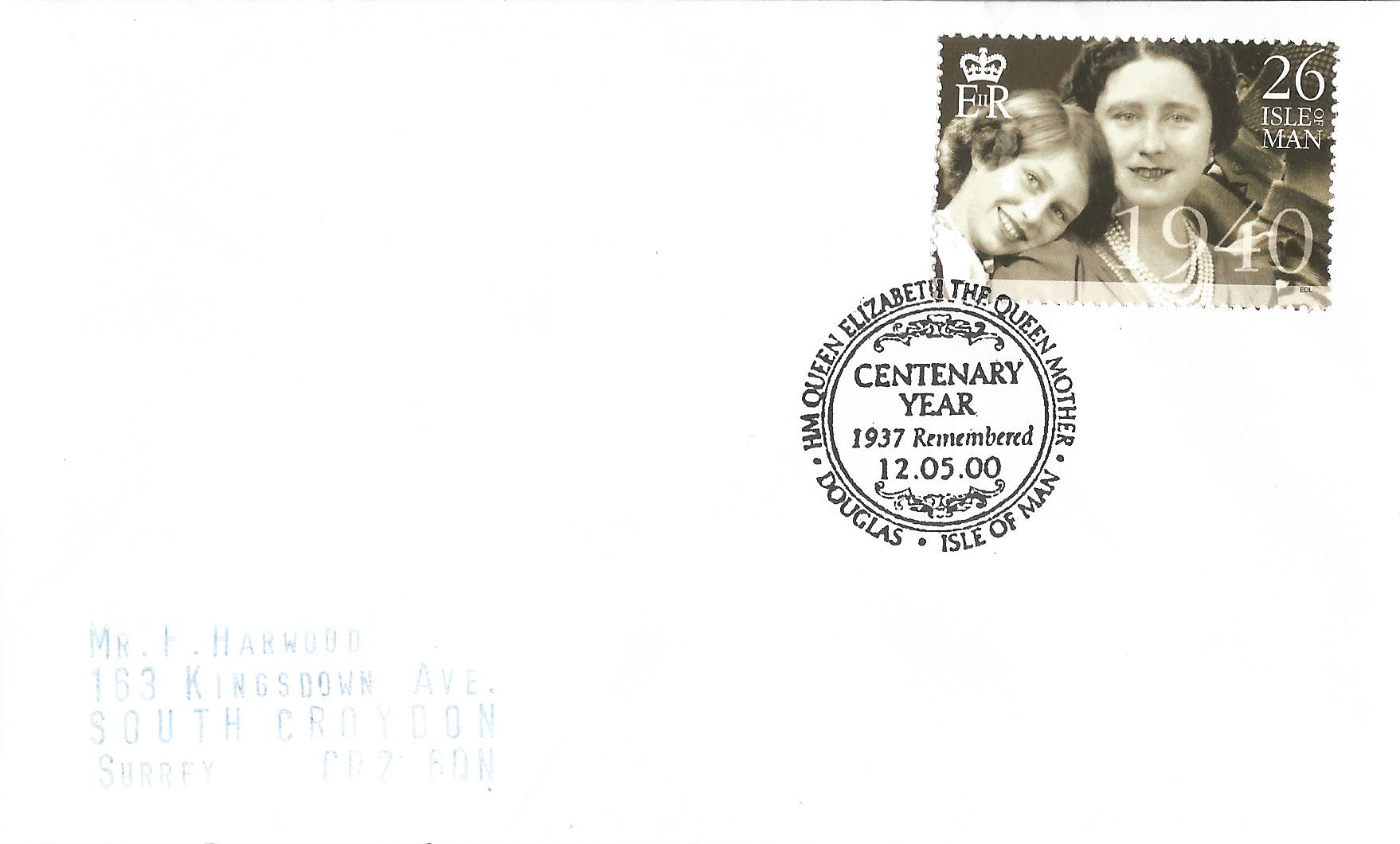 HM Queen Elizabeth The Queen Mother Centenary Year 1937 Remembered Douglas Isle of Man_M413