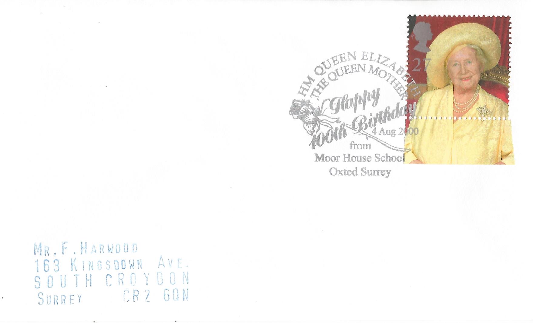 HM Queen Elizabeth The Queen Mother Happy 100th Birthday from Moor House School Oxted Surrey_12816