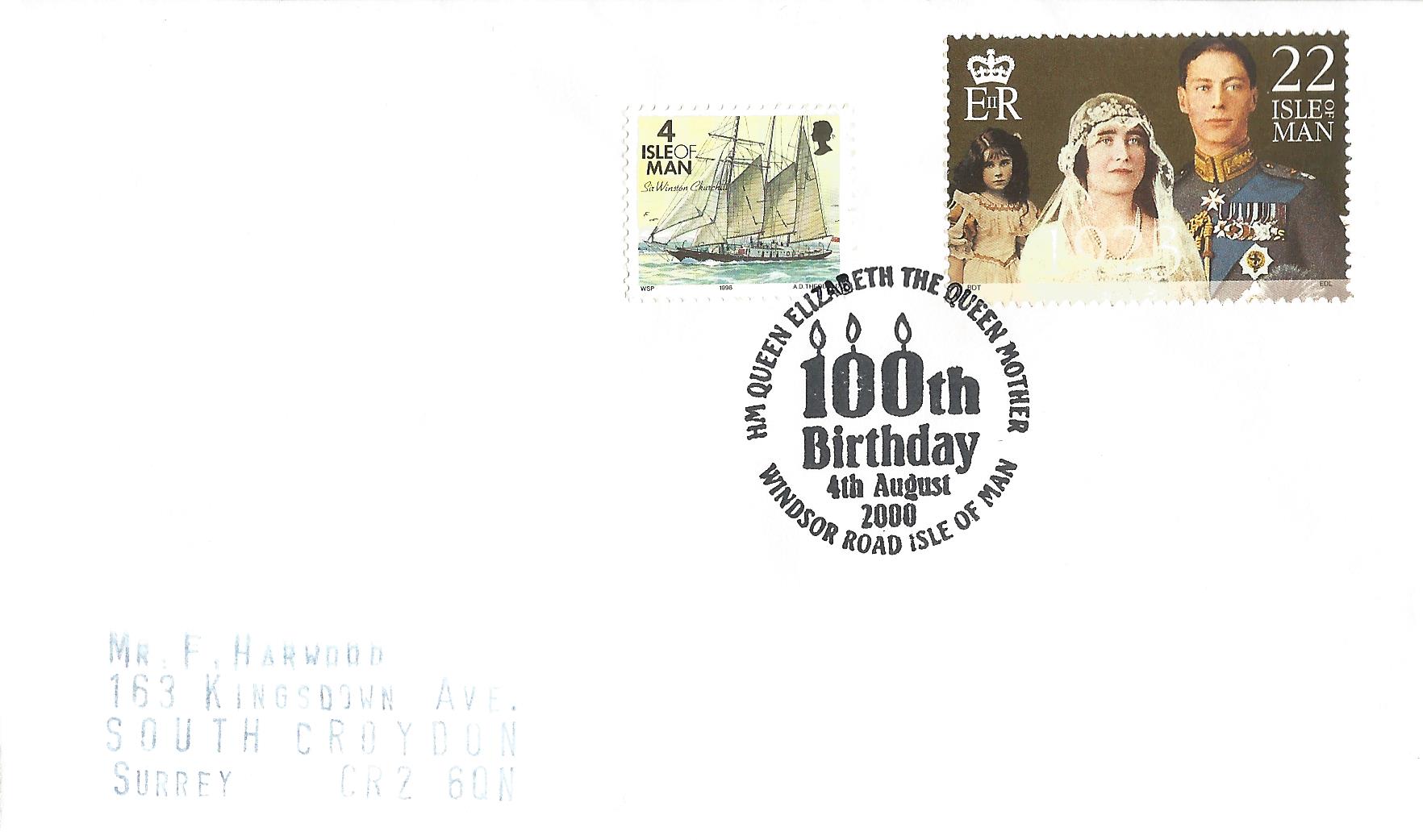 HM Queen Elizabeth The Queen Mother 100th Birthday Windsor Road Isle of Man_M424