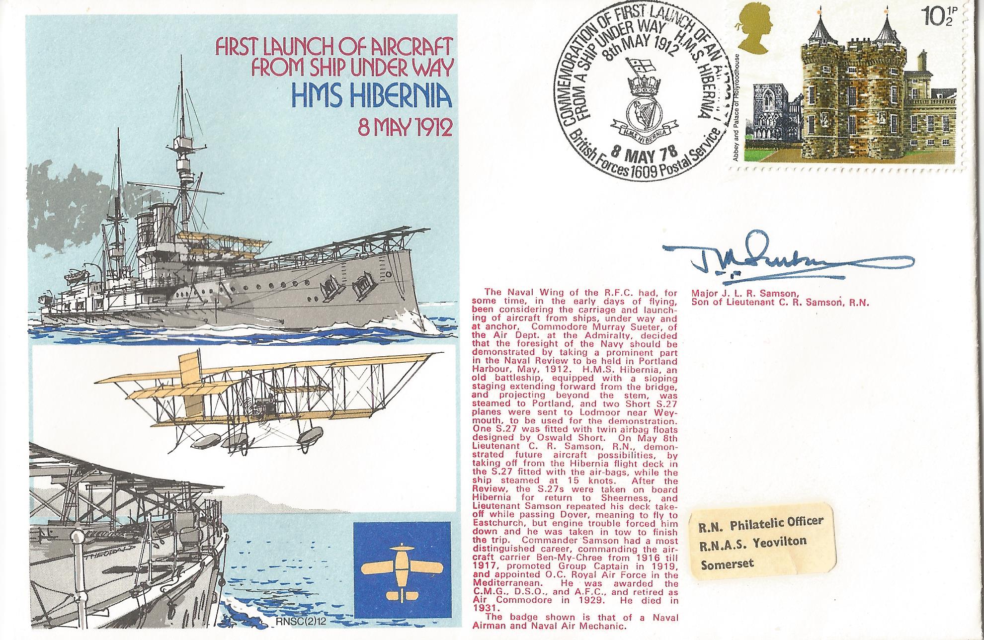 Commemoration of First Launch of an Aircraft from a Ship Underway HMS Hibernia 8th May 1912 BFPS_3513 (1)