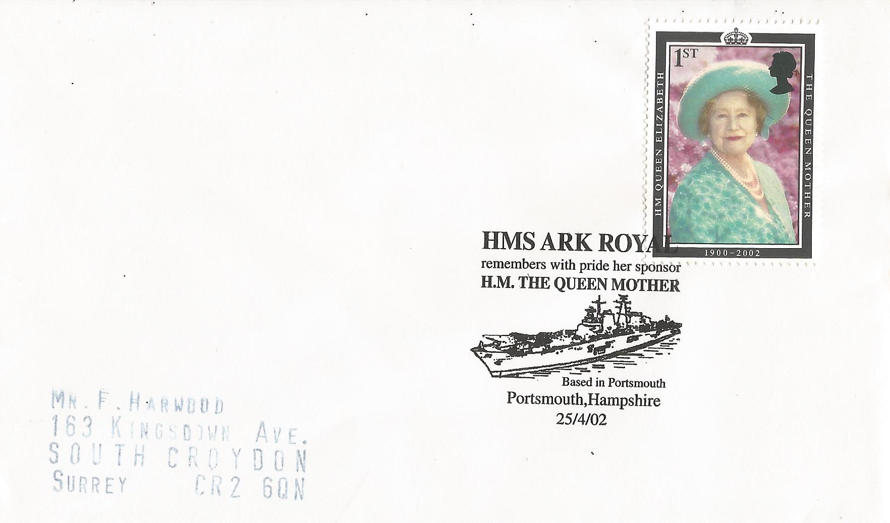 HMS Ark Royal remembers with pride her sponsor H M The Queen Mother Based in Portsmouth Portsmouth Hampshire_13798