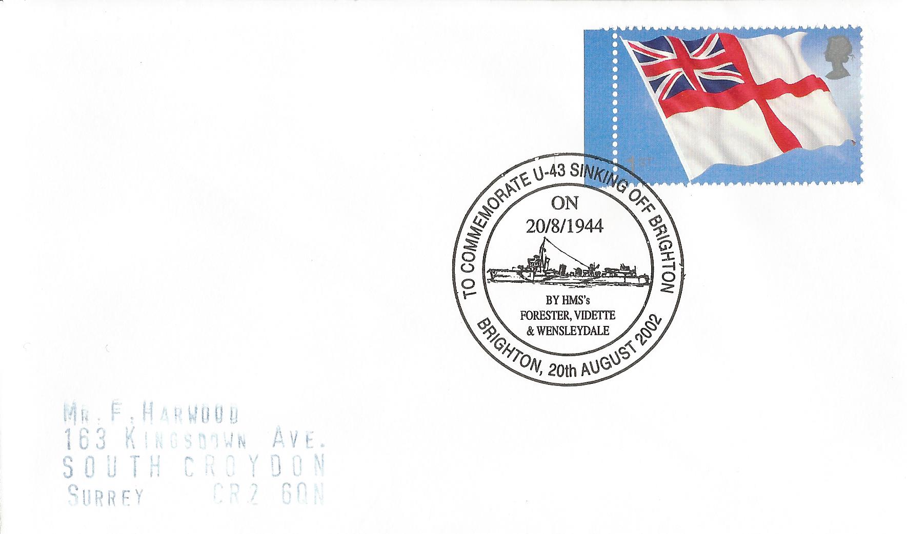 To Commemorate U-43 Sinking Off Brighton on 20/8/1944 By HMS's Forester, Vidette & Wensleydale Brighton_14008