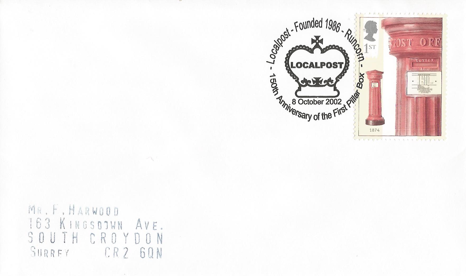 Localpost Founded 1986 Local Post 150th Anniversary of the First Pillar Box Runcorn_14132
