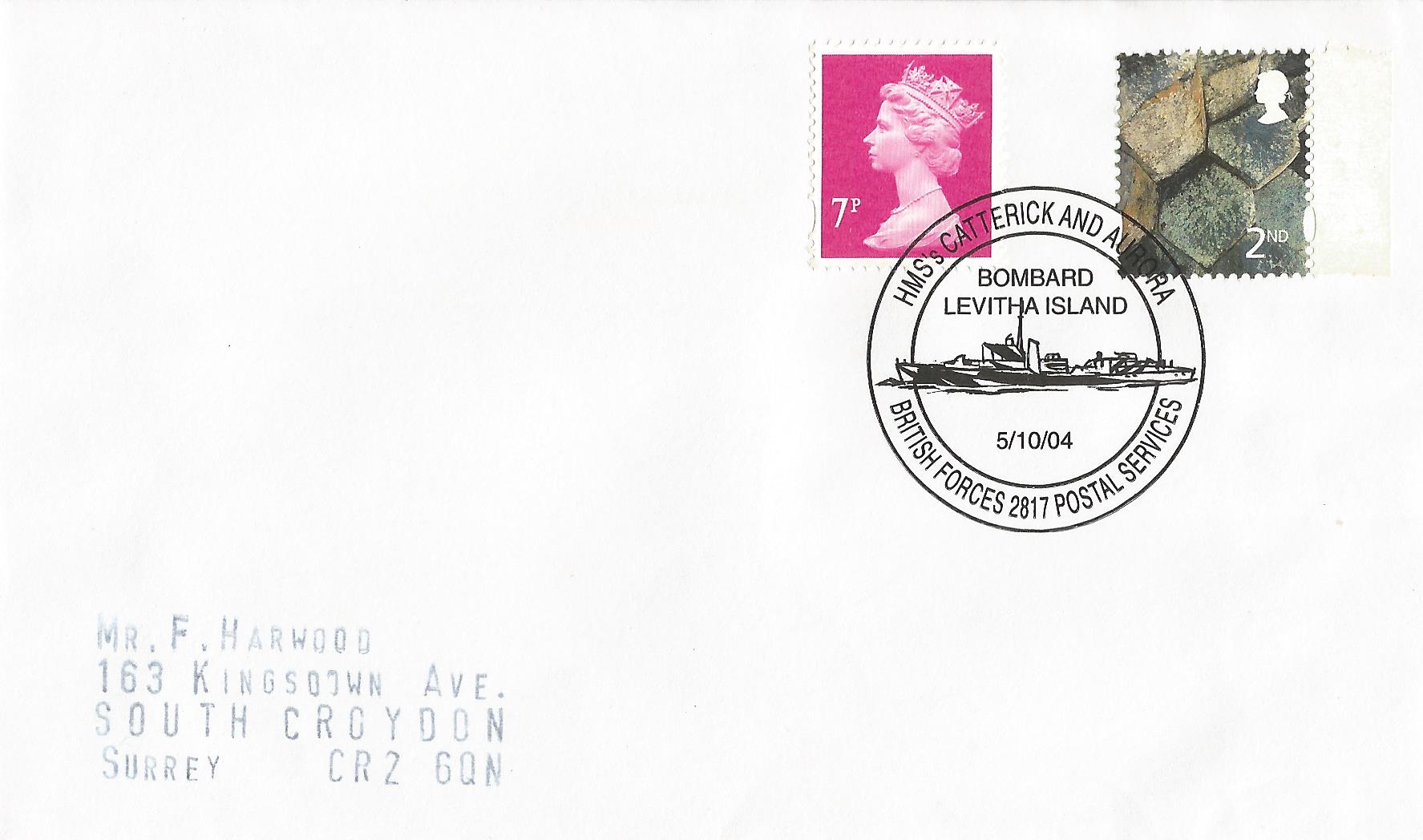 HMS's Catterick and Aurora Bombard Levitha Island BFPS 2817_15139