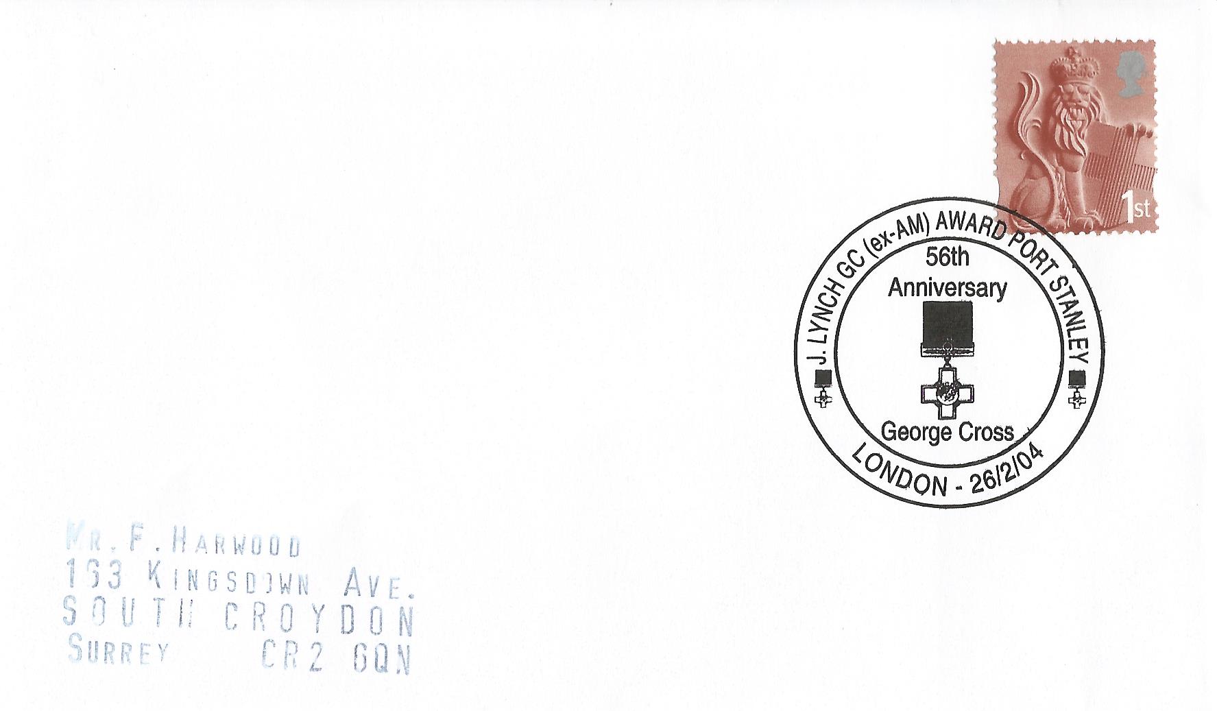 J Lynch GC (ex-AM) Award Port Stanley 56th Anniversary George Cross London_14826