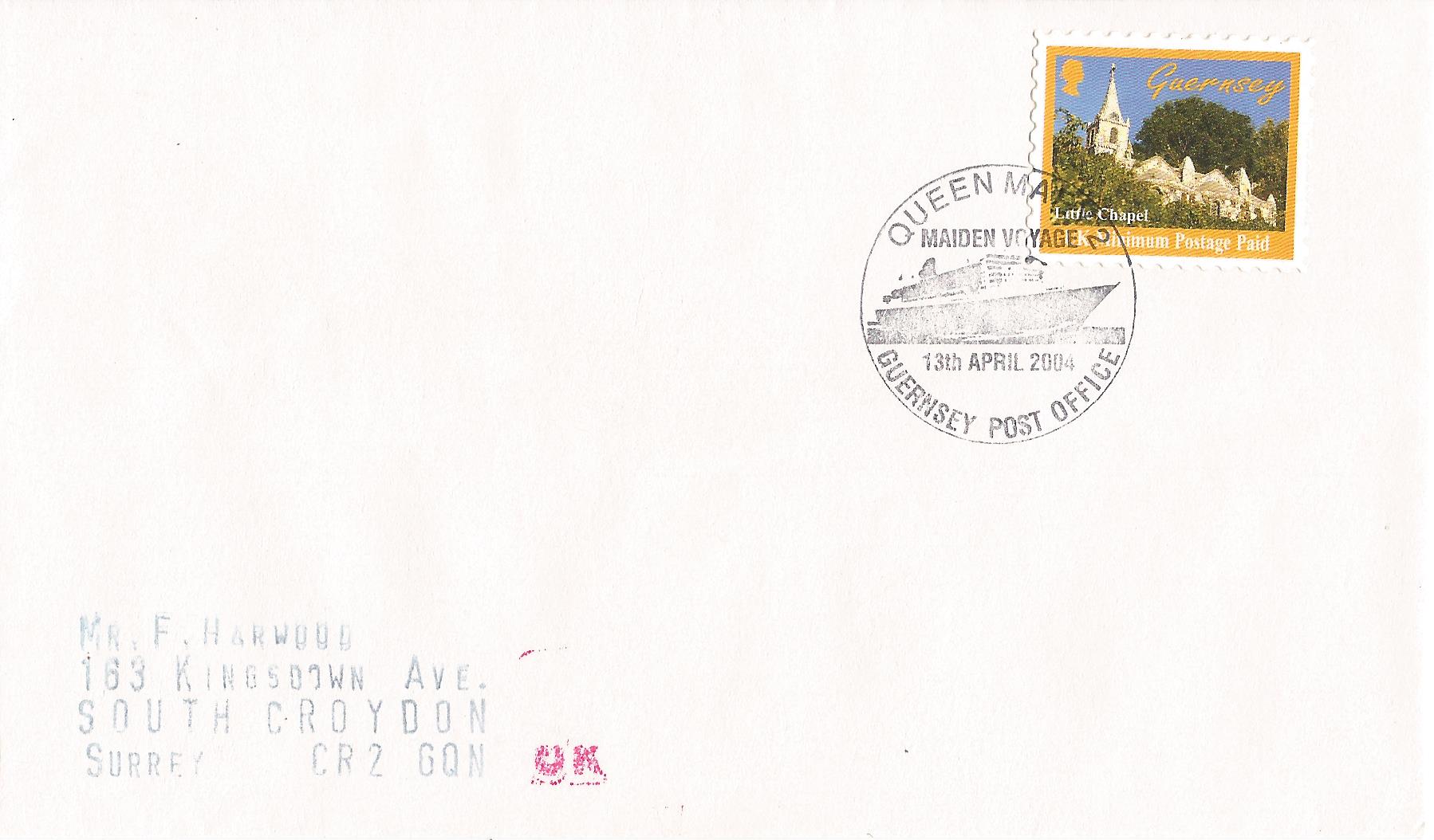 Queen Mary 2 Maiden Voyage Guernsey Post Office_G221