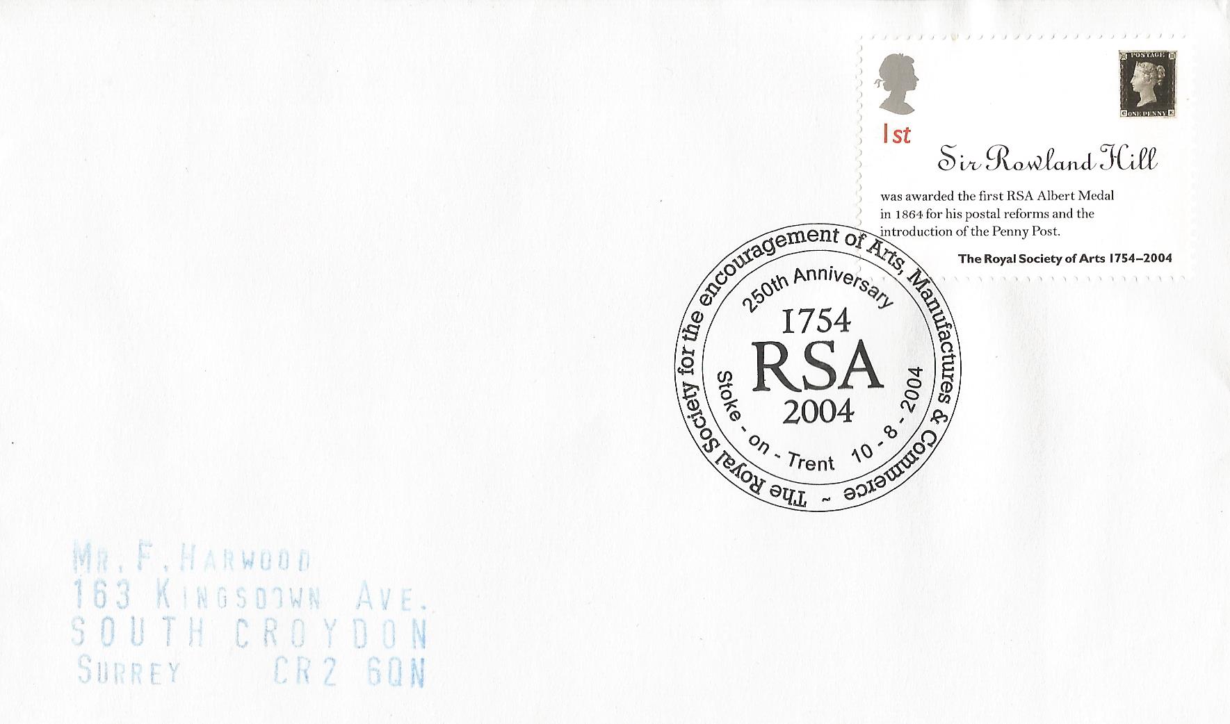 The Royal Society for the encouragement of Arts Manufactures and Commerce 250th Anniversary  1754 RSA 2004 Stoke on Trent_15073