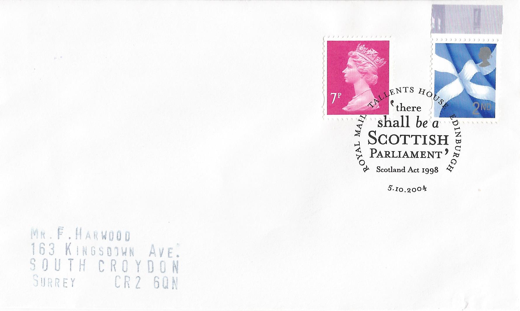 there shall be a Scottish Parliament Scotland Act 1998 Royal Mail Tallents House Edinburgh_15137