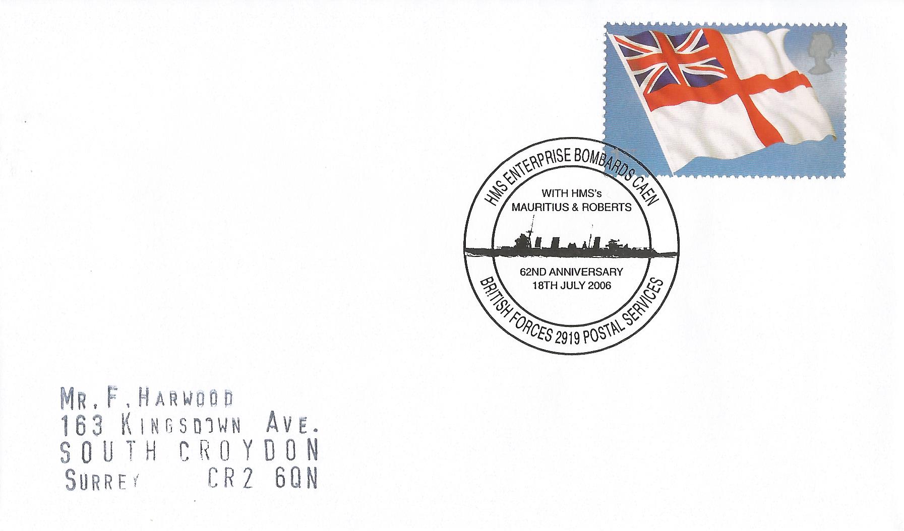 HMS Enterprise Bombards Caen with HMS's Mauritius & Roberts 62nd Anniversary BFPS 2919_15960