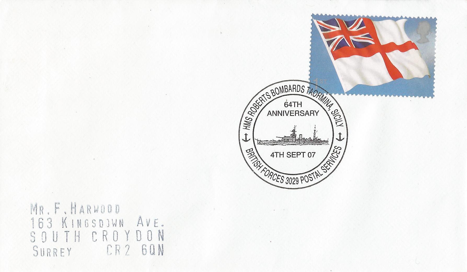 HMS Roberts Bombards Taormina Sicily 64th Anniversary BFPS 3029_16498