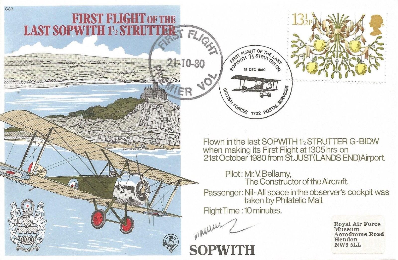 First Flight of The  Last Sopwith 1 1 /2 Strutter On BFPS 1722_4550