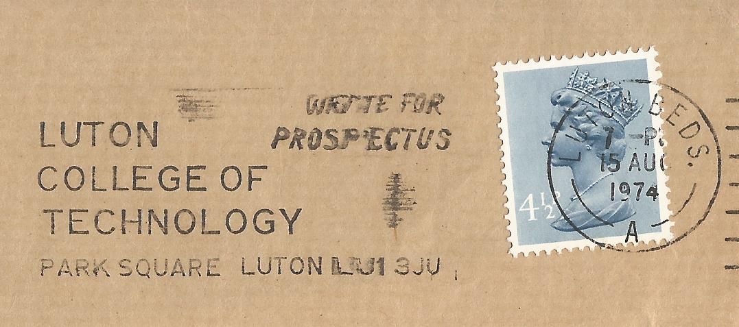 Luton College of Technology Write for Prospectus Park Square Luton LU1 3JU_LP 1574 t