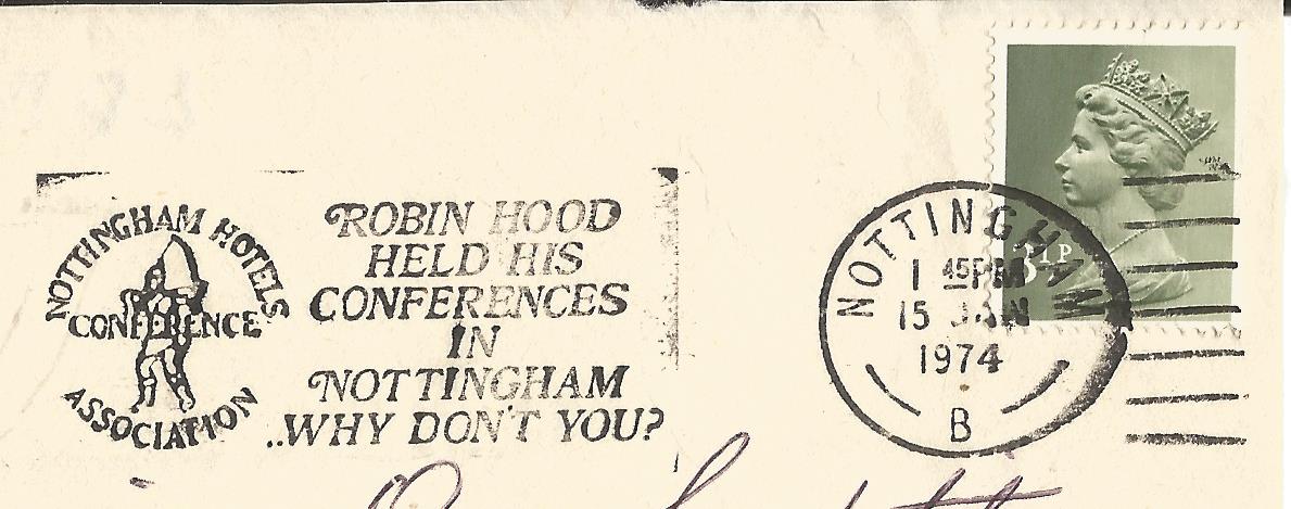 Nottingham Hotels Conference Association Robin Hood Held His Conferences in Nottingham Why Don't you_LP 1490 t