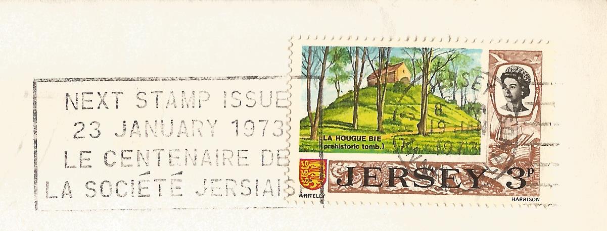 Next Stamp Issue 23 January 1973 Le Centenaire De La Societe Jersiaise_LP J 16 t