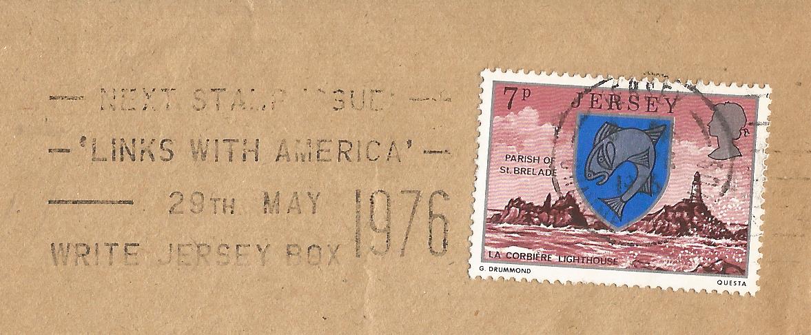 Next Stamp Issue Links with America 29th May Write Jersey Box 1976_LP J 40 t