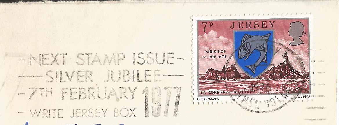 Next Stamp Issue Silver Jubilee 7th February Write Jersey Box 1977_LP J 51 t