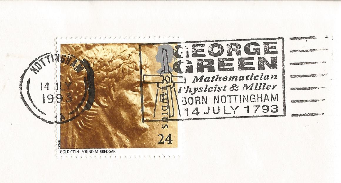 George Green Mathematician Physicist & Miller Born Nottingham 14 July 1793_GS 4586