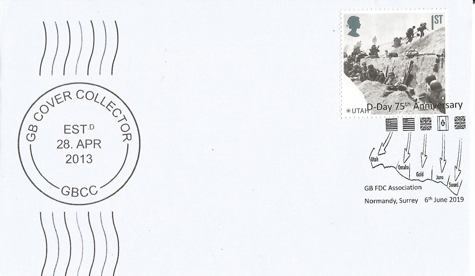 D-Day 75th Anniversary GB FDC Association Normandy Surrey