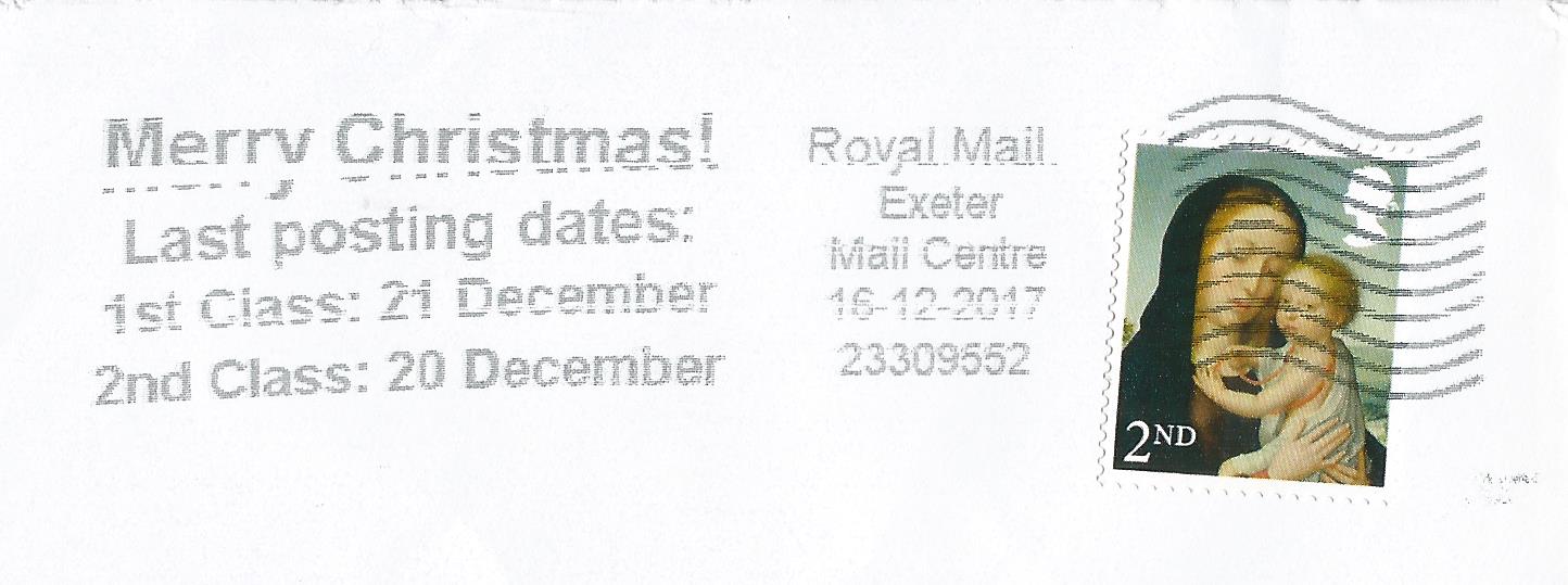 Merry Christmas Last Posting Dates 1st Class 21 December 2nd Class 20 December