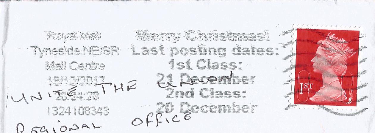 Merry Christmas Last Posting Dates 1st Class 21 December 2nd Class 20 December