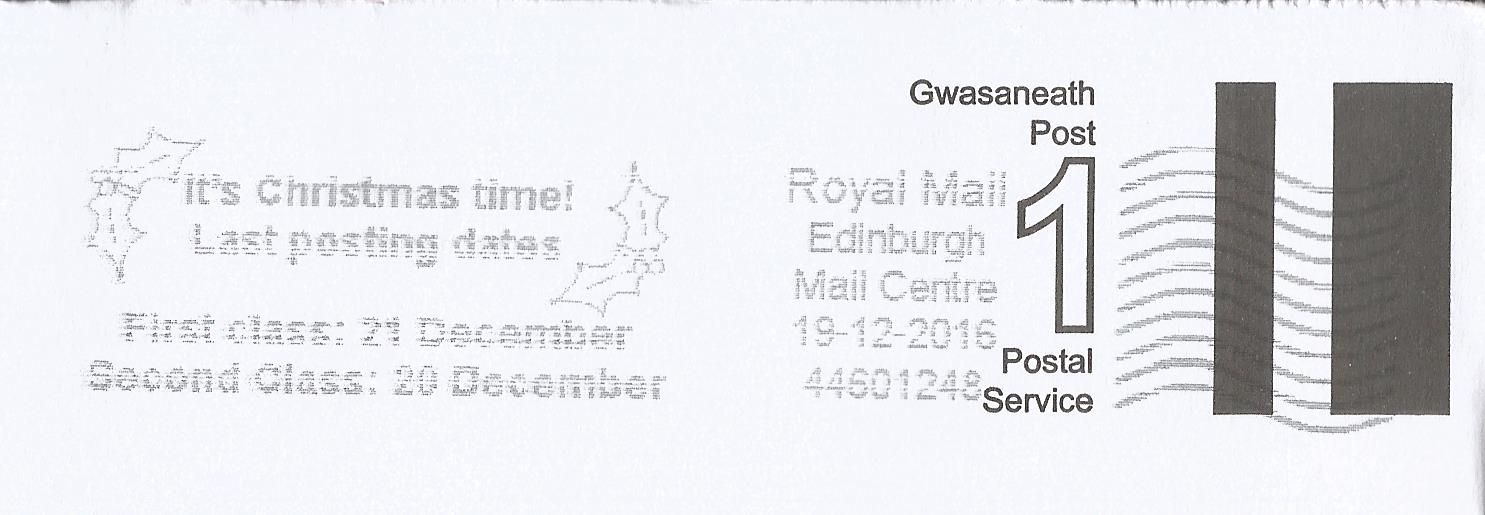 It's Christmas time Last posting dates First class 21 December Second Class 20 December